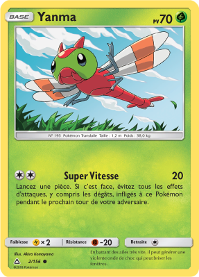 Carte Pokémon Yanma 2/156 Commune Ultra-Prisme