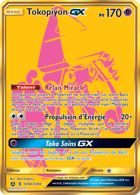 Carte Pokémon Tokopiyon-GX SV94/SV94 Gold Destinées Occultes