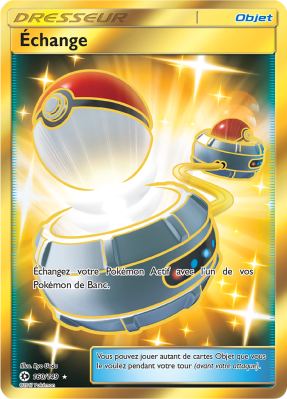Carte Pokémon Échange 160/149 Gold Soleil et Lune (JCC)