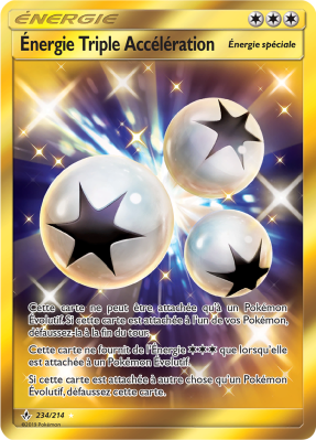 Carte Pokémon Énergie Triple Accélération 234/214 Gold Alliance Infaillible
