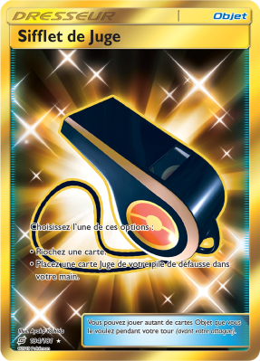Carte Pokémon Sifflet de Juge 194/181 Gold Duo de Choc