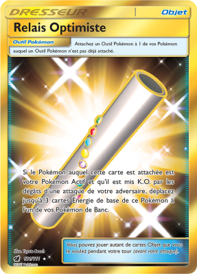 Carte Pokémon Relais Optimiste 121/111 Gold Invasion Carmin