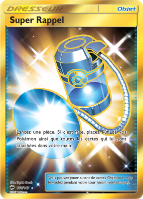 Carte Pokémon Super Rappel 166/147 Gold Ombres Ardentes