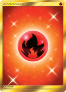 Carte Pokémon Énergie Feu de base 167/147 Gold Ombres Ardentes
