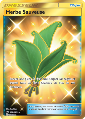 Carte Pokémon Herbe Sauveuse 180/168 Gold Tempête Céleste