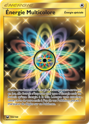 Carte Pokémon Énergie Multicolore 183/168 Gold Tempête Céleste