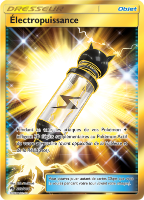 Carte Pokémon Électropuissance 232/214 Gold Tonnerre Perdu