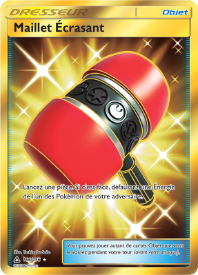 Carte Pokémon Maillet Écrasant 166/156 Gold Ultra-Prisme