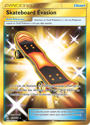 Carte Pokémon Skateboard Évasion 167/156 Gold Ultra-Prisme