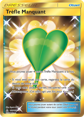 Carte Pokémon Trèfle Manquant 168/156 Gold Ultra-Prisme