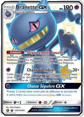 Carte Pokémon Branette-GX SV61/SV94 Ultra Rare Destinées Occultes