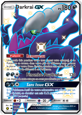 Carte Pokémon Darkrai-GX SV70/SV94 Ultra Rare Destinées Occultes