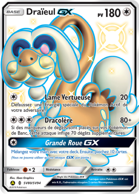 Carte Pokémon Draïeul-GX SV80/SV94 Ultra Rare Destinées Occultes