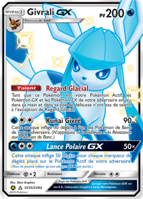 Carte Pokémon Givrali-GX SV55/SV94 Ultra Rare Destinées Occultes