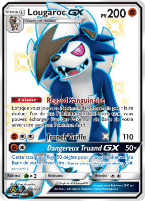 Carte Pokémon Lougaroc-GX SV66/SV94 Ultra Rare Destinées Occultes