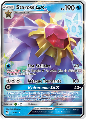 Carte Pokémon Staross-GX 14/68 Ultra Rare Destinées Occultes