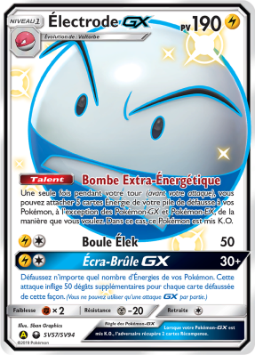 Carte Pokémon Électrode-GX SV57/SV94 Ultra Rare Destinées Occultes