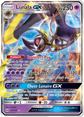 Carte Pokémon Lunala-GX 66/149 Ultra Rare Soleil et Lune (JCC)