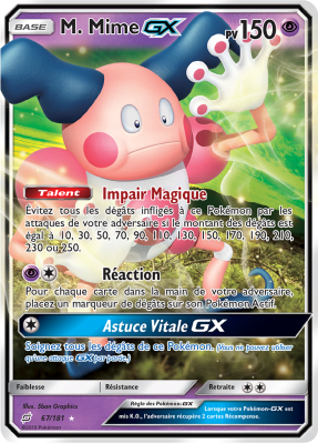 Carte Pokémon M. Mime-GX 67/181 Ultra Rare Duo de Choc