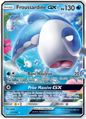 Carte Pokémon Froussardine-GX 63/236 Ultra Rare Éclipse Cosmique