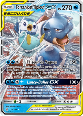 Carte Pokémon Tortank et Tiplouf-GX 38/236 Ultra Rare Éclipse Cosmique
