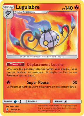 Carte Pokémon Lugulabre 13/145 Holographique Gardiens Ascendants