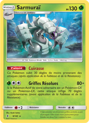 Carte Pokémon Sarmuraï 9/145 Holographique Gardiens Ascendants