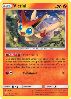 Carte Pokémon Victini 10/145 Holographique Gardiens Ascendants