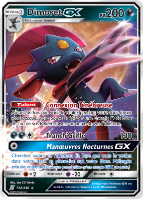 Carte Pokémon Dimoret-GX 132/236 Ultra Rare Harmonie des Esprits