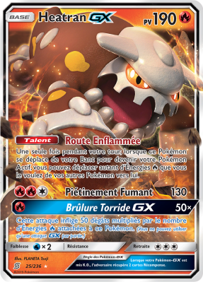 Carte Pokémon Heatran-GX 25/236 Ultra Rare Harmonie des Esprits