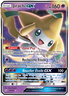 Carte Pokémon Jirachi-GX 79/236 Ultra Rare Harmonie des Esprits