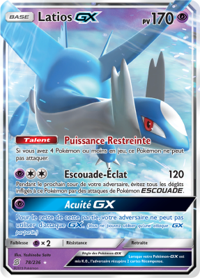 Carte Pokémon Latios-GX 78/236 Ultra Rare Harmonie des Esprits