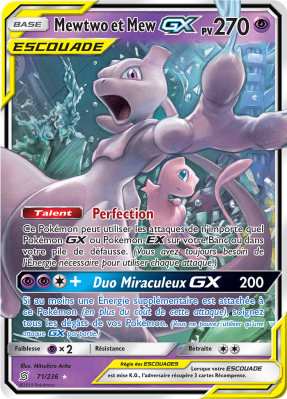 Carte Pokémon Mewtwo et Mew-GX 71/236 Ultra Rare Harmonie des Esprits