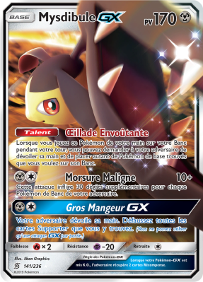 Carte Pokémon Mysdibule-GX 141/236 Ultra Rare Harmonie des Esprits