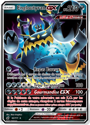 Carte Pokémon Engloutyran-GX 63/111 Ultra Rare Invasion Carmin