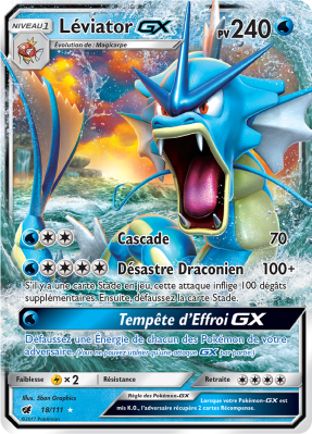 Carte Pokémon Léviator-GX 18/111 Ultra Rare Invasion Carmin