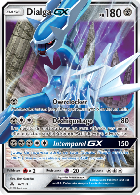 Carte Pokémon Dialga-GX 82/131 Ultra Rare Lumière Interdite
