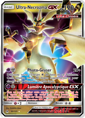 Carte Pokémon Ultra-Necrozma-GX 95/131 Ultra Rare Lumière Interdite