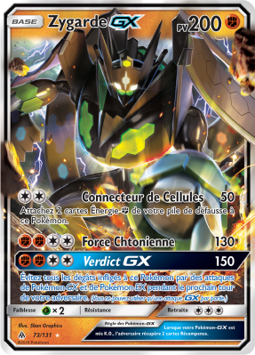Carte Pokémon Zygarde-GX 73/131 Ultra Rare Lumière Interdite