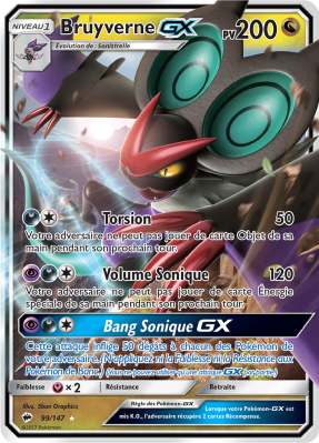 Carte Pokémon Bruyverne-GX 99/147 Ultra Rare Ombres Ardentes