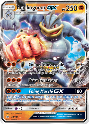 Carte Pokémon Mackogneur-GX 64/147 Ultra Rare Ombres Ardentes