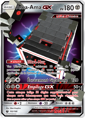 Carte Pokémon Ama-Ama-GX 102/168 Ultra Rare Tempête Céleste