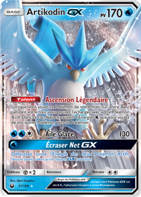 Carte Pokémon Artikodin-GX 31/168 Ultra Rare Tempête Céleste
