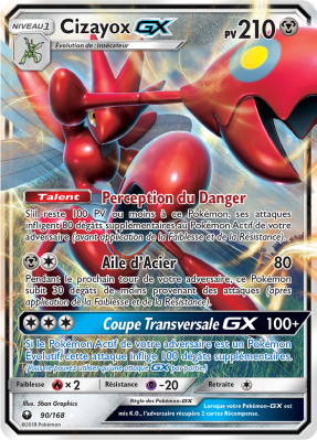 Carte Pokémon Cizayox-GX 90/168 Ultra Rare Tempête Céleste