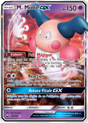 Carte Pokémon M. Mime-GX 56/168 Ultra Rare Tempête Céleste