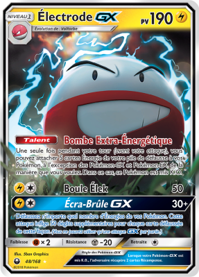 Carte Pokémon Électrode-GX 48/168 Ultra Rare Tempête Céleste