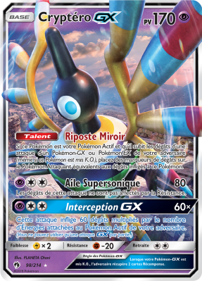 Carte Pokémon Cryptéro-GX 98/214 Ultra Rare Tonnerre Perdu
