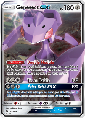 Carte Pokémon Genesect-GX 130/214 Ultra Rare Tonnerre Perdu