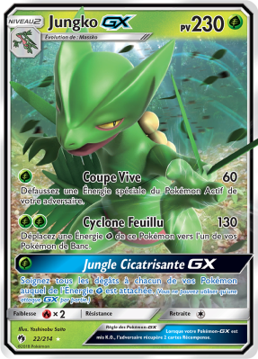 Carte Pokémon Jungko-GX 22/214 Ultra Rare Tonnerre Perdu