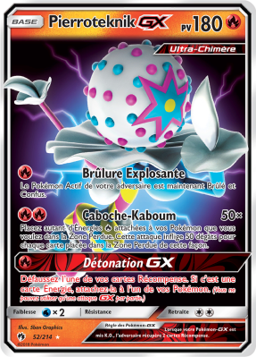 Carte Pokémon Pierroteknik-GX 52/214 Ultra Rare Tonnerre Perdu